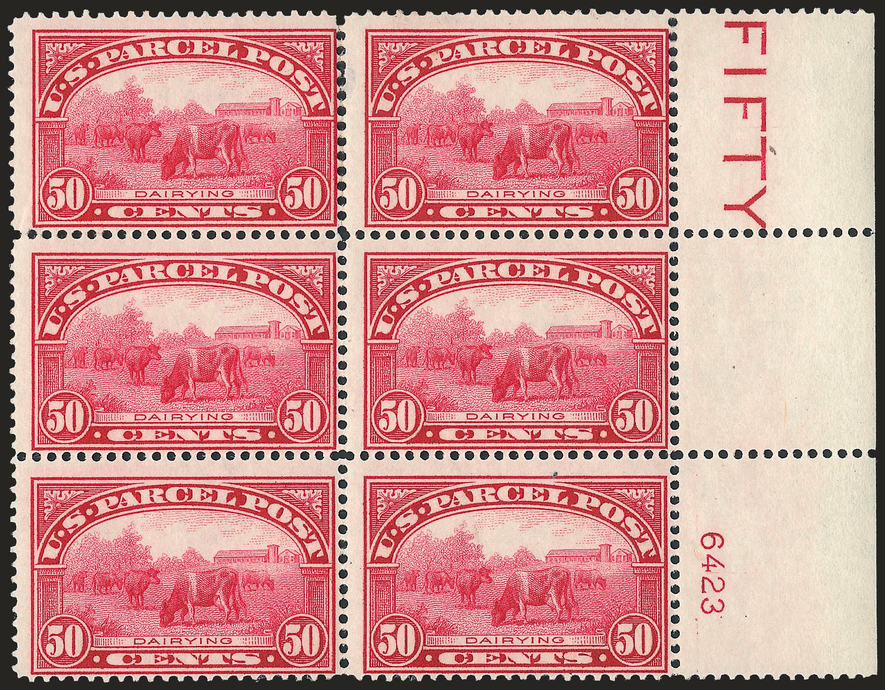 US Stamps Values Scott Cat. #Q10 - 1913 50c Parcel Post. Robert Siegel Auction Galleries, Apr 2009, Sale 971, Lot 2179