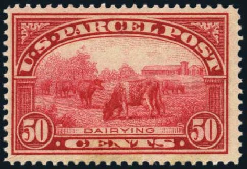 US Stamp Value Scott Catalog #Q10 - 50c 1913 Parcel Post. Harmer-Schau Auction Galleries, Jan 2014, Sale 100, Lot 700