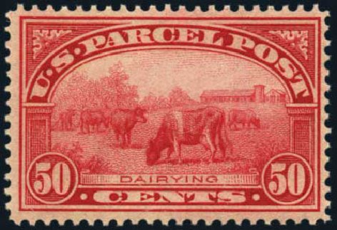 Price of US Stamps Scott #Q10 - 50c 1913 Parcel Post. Harmer-Schau Auction Galleries, Jan 2013, Sale 96, Lot 730