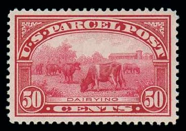 US Stamps Price Scott Cat. Q10 - 1913 50c Parcel Post. Matthew Bennett International, Jun 2007, Sale 319, Lot 1761