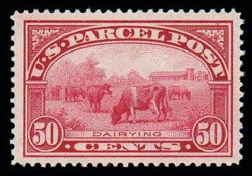 Value of US Stamp Scott Catalogue # Q10: 1913 50c Parcel Post. Matthew Bennett International, Oct 2007, Sale 322, Lot 2331