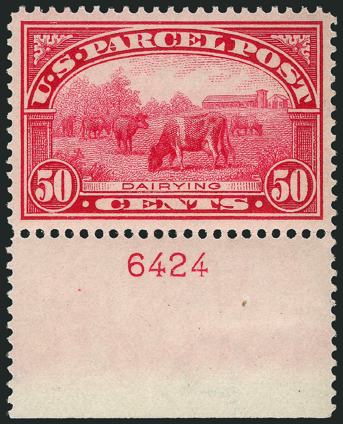 Value of US Stamp Scott Cat. Q10 - 1913 50c Parcel Post. Robert Siegel Auction Galleries, Jun 2012, Sale 1026, Lot 1561