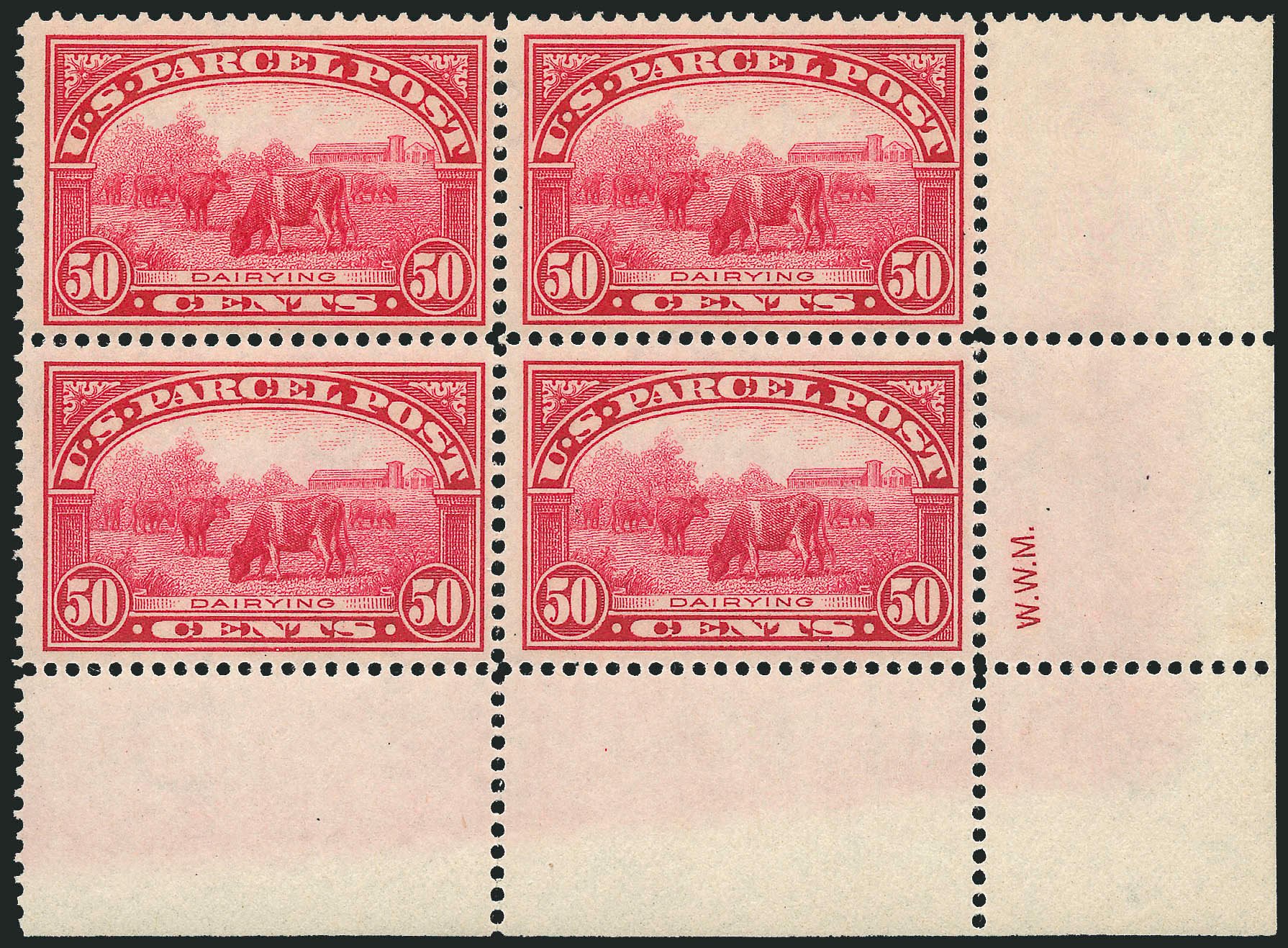US Stamps Value Scott Cat. # Q10 - 1913 50c Parcel Post. Robert Siegel Auction Galleries, Nov 2013, Sale 1061, Lot 4231