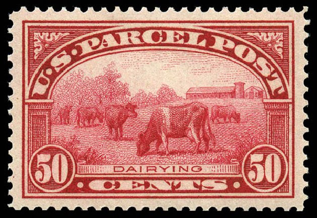 Value of US Stamp Scott Catalog #Q10: 50c 1913 Parcel Post. Matthew Bennett International, Feb 2012, Sale 340, Lot 614