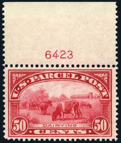 Price of US Stamp Scott Catalogue Q10 - 50c 1913 Parcel Post. Harmer-Schau Auction Galleries, Feb 2010, Sale 84, Lot 1854
