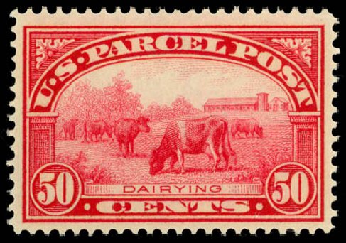 Values of US Stamp Scott Q10 - 1913 50c Parcel Post. Daniel Kelleher Auctions, Dec 2014, Sale 661, Lot 474