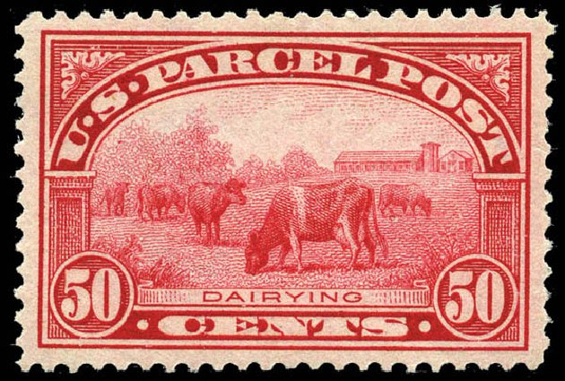 Costs of US Stamp Scott #Q10: 1913 50c Parcel Post. Matthew Bennett International, Feb 2012, Sale 340, Lot 615