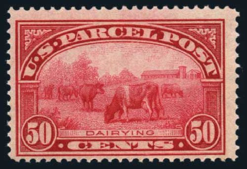 US Stamp Values Scott Cat. Q10 - 1913 50c Parcel Post. Harmer-Schau Auction Galleries, Aug 2014, Sale 102, Lot 2215