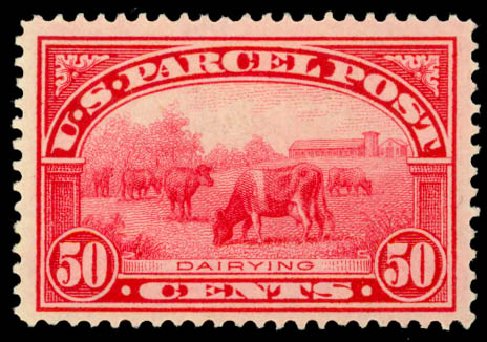 US Stamp Price Scott Catalog #Q10: 1913 50c Parcel Post. Daniel Kelleher Auctions, Sep 2014, Sale 655, Lot 905