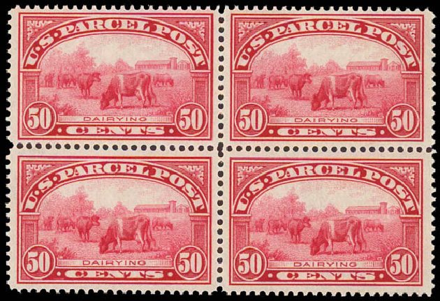 US Stamp Value Scott Catalogue # Q10: 50c 1913 Parcel Post. Daniel Kelleher Auctions, Oct 2011, Sale 626, Lot 632