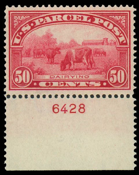 US Stamp Values Scott Catalogue #Q10: 50c 1913 Parcel Post. Daniel Kelleher Auctions, Jun 2012, Sale 630, Lot 2122
