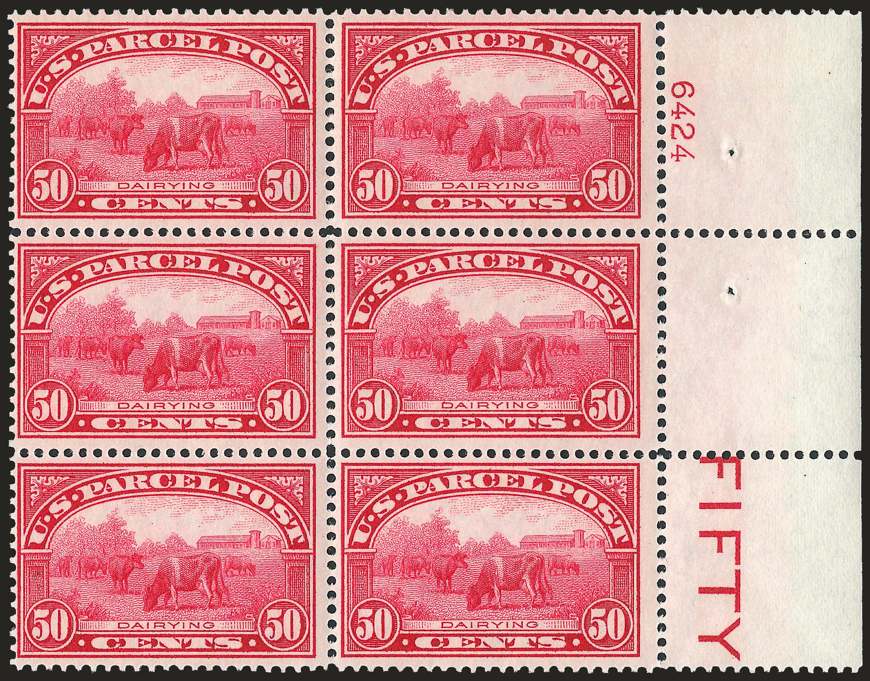 Value of US Stamp Scott Catalogue Q10 50c 1913 Parcel Post