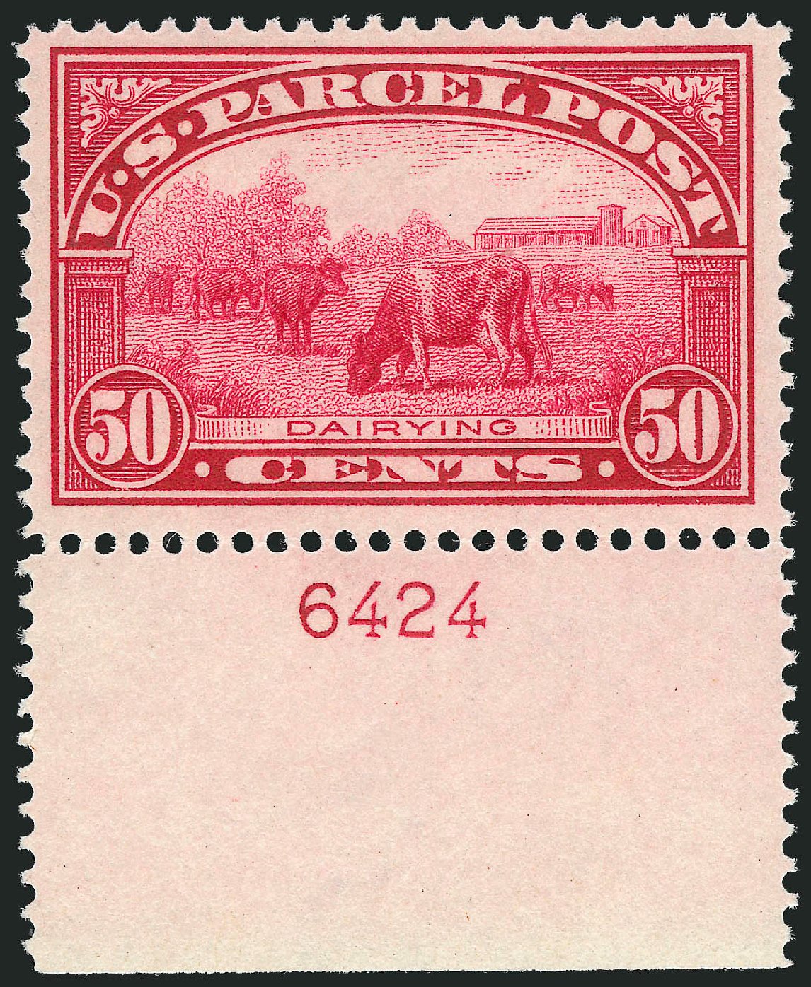 US Stamp Price Scott Cat. Q10 - 1913 50c Parcel Post. Robert Siegel Auction Galleries, Oct 2012, Sale 1033, Lot 4366