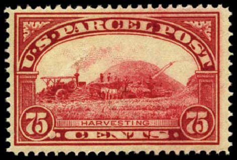 Values of US Stamps Scott #Q11 - 75c 1913 Parcel Post. Harmer-Schau Auction Galleries, Feb 2012, Sale 92, Lot 1367