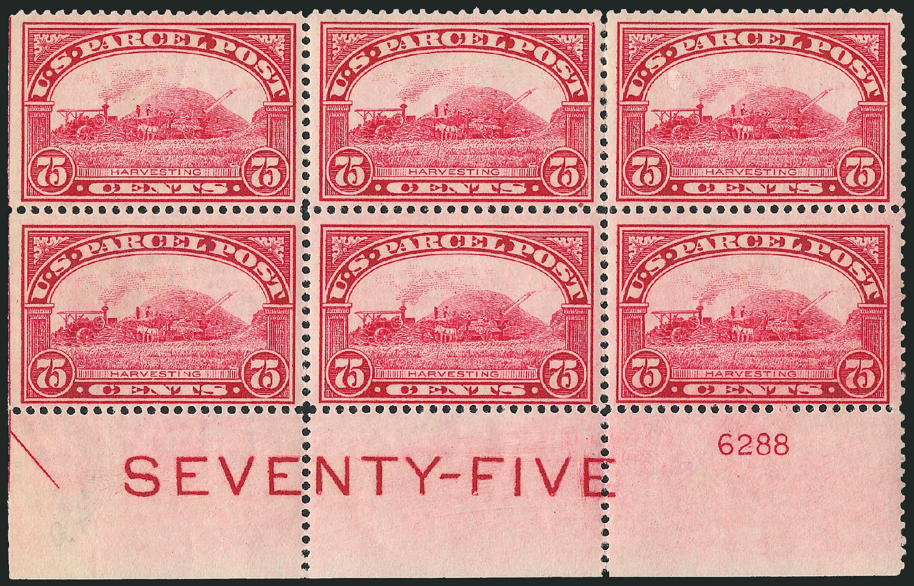 Costs of US Stamps Scott Cat. # Q11: 75c 1913 Parcel Post. Robert Siegel Auction Galleries, Apr 2009, Sale 971, Lot 2208