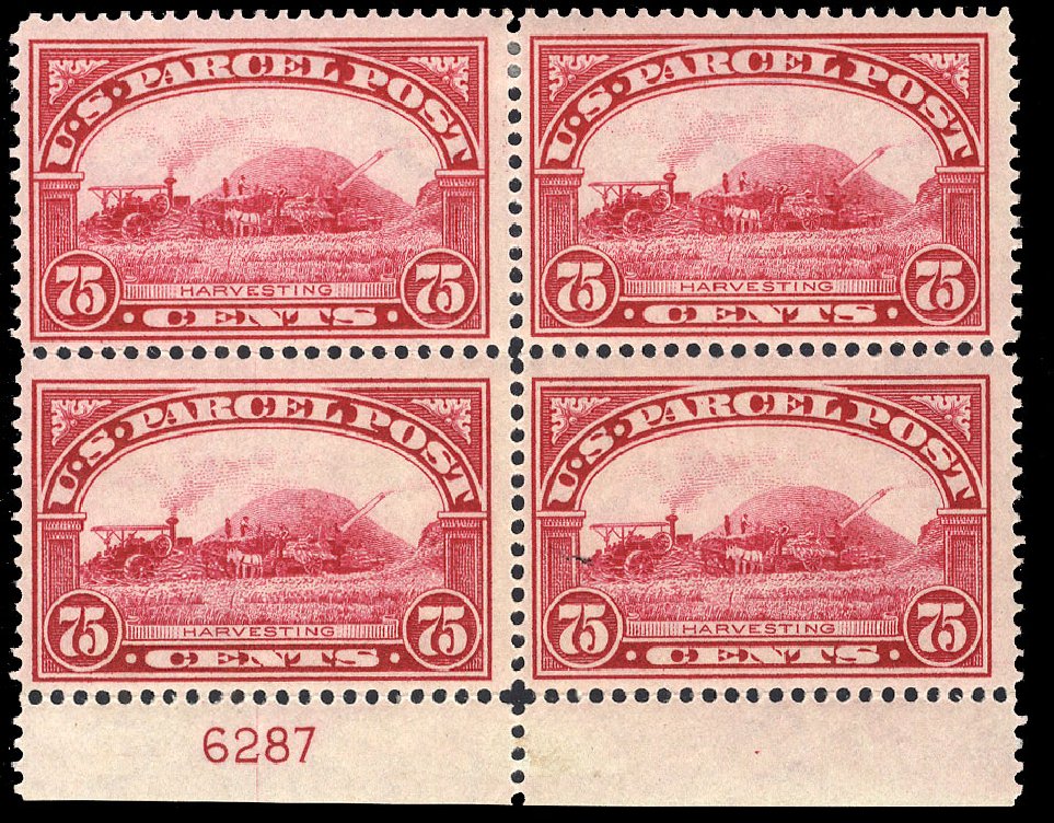 US Stamp Value Scott Q11: 75c 1913 Parcel Post. Cherrystone Auctions, Nov 2010, Sale 201011, Lot 219