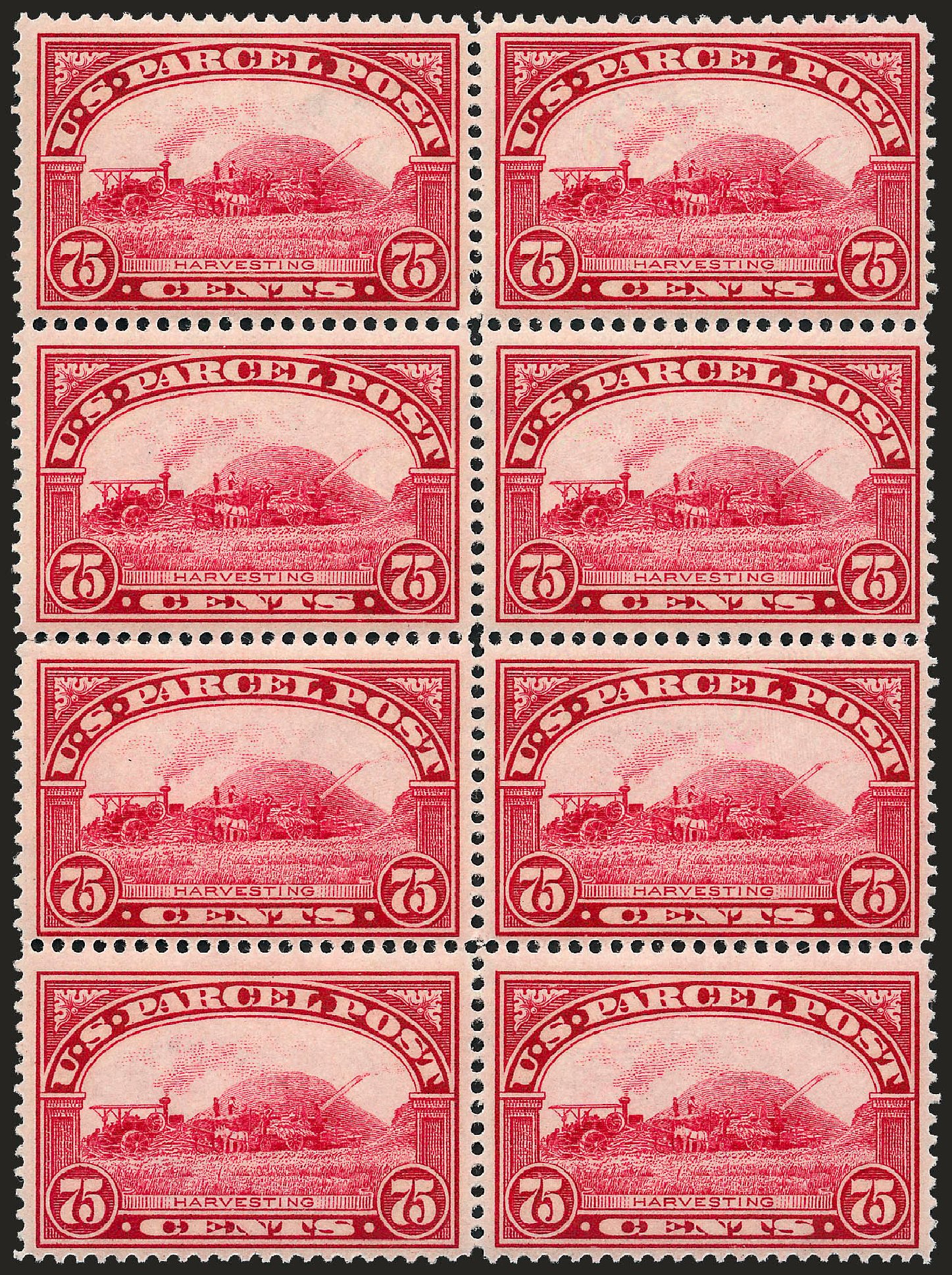 Costs of US Stamp Scott Catalog Q11: 1913 75c Parcel Post. Robert Siegel Auction Galleries, Sep 2008, Sale 962, Lot 3049
