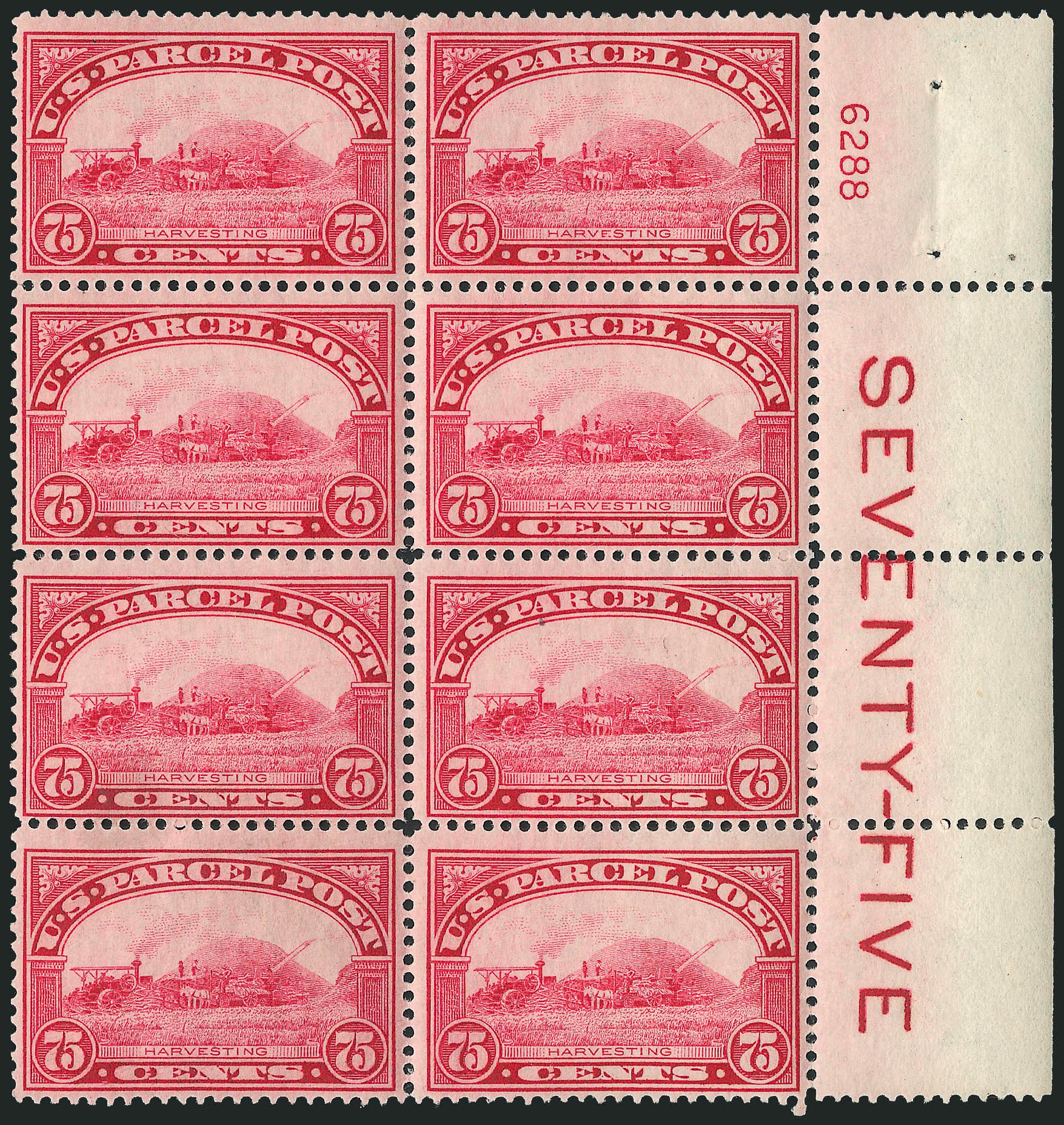 US Stamp Prices Scott Q11: 1913 75c Parcel Post. Robert Siegel Auction Galleries, Apr 2009, Sale 971, Lot 2209