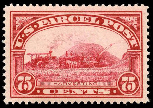 Values of US Stamps Scott Catalog #Q11 - 1913 75c Parcel Post. Matthew Bennett International, Apr 2008, Sale 326, Lot 730