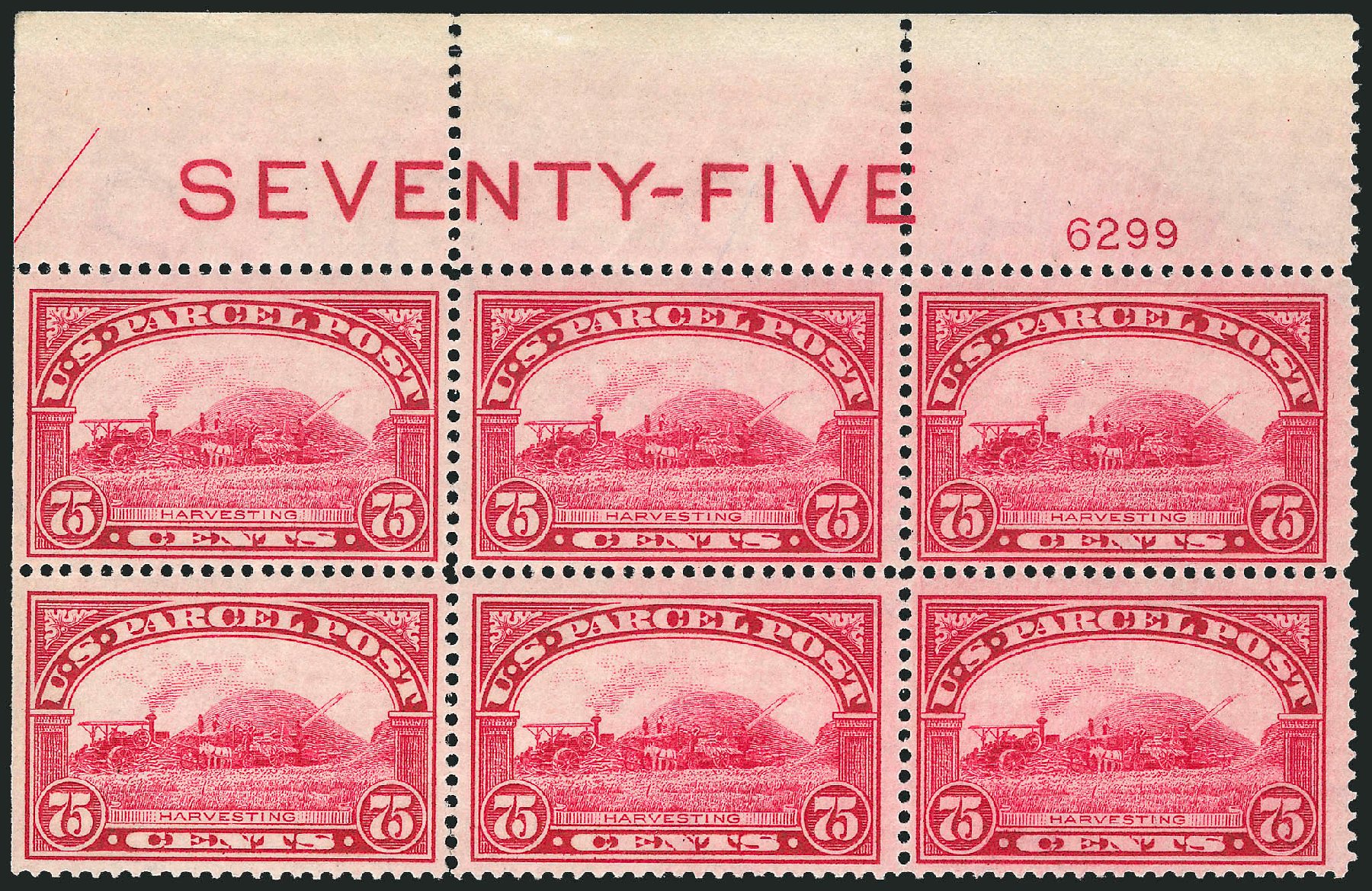 Values of US Stamps Scott Catalog Q11 - 1913 75c Parcel Post. Robert Siegel Auction Galleries, Jul 2014, Sale 1077, Lot 480