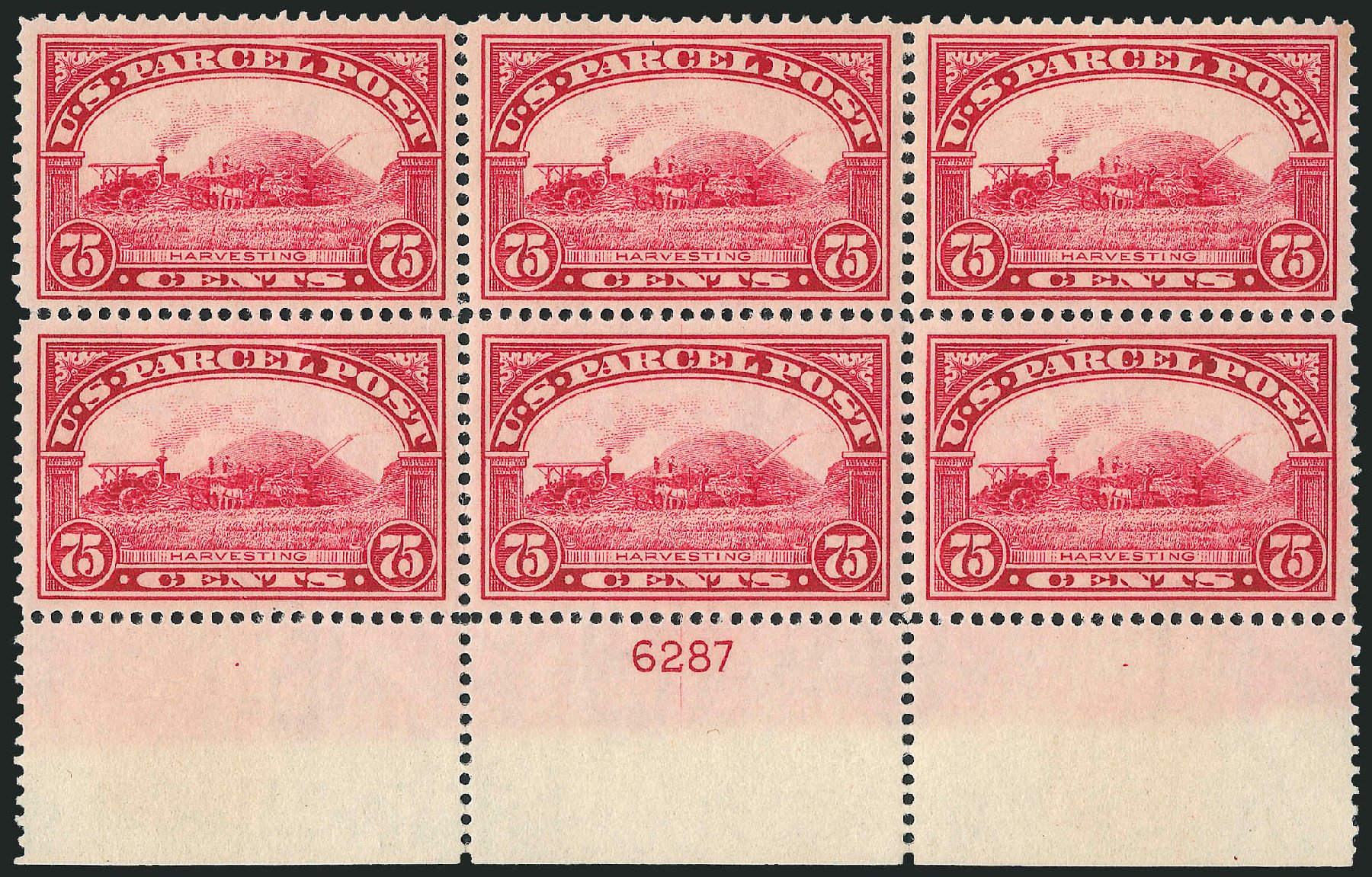 Cost of US Stamps Scott Cat. Q11 - 75c 1913 Parcel Post. Robert Siegel Auction Galleries, Apr 2009, Sale 971, Lot 2190