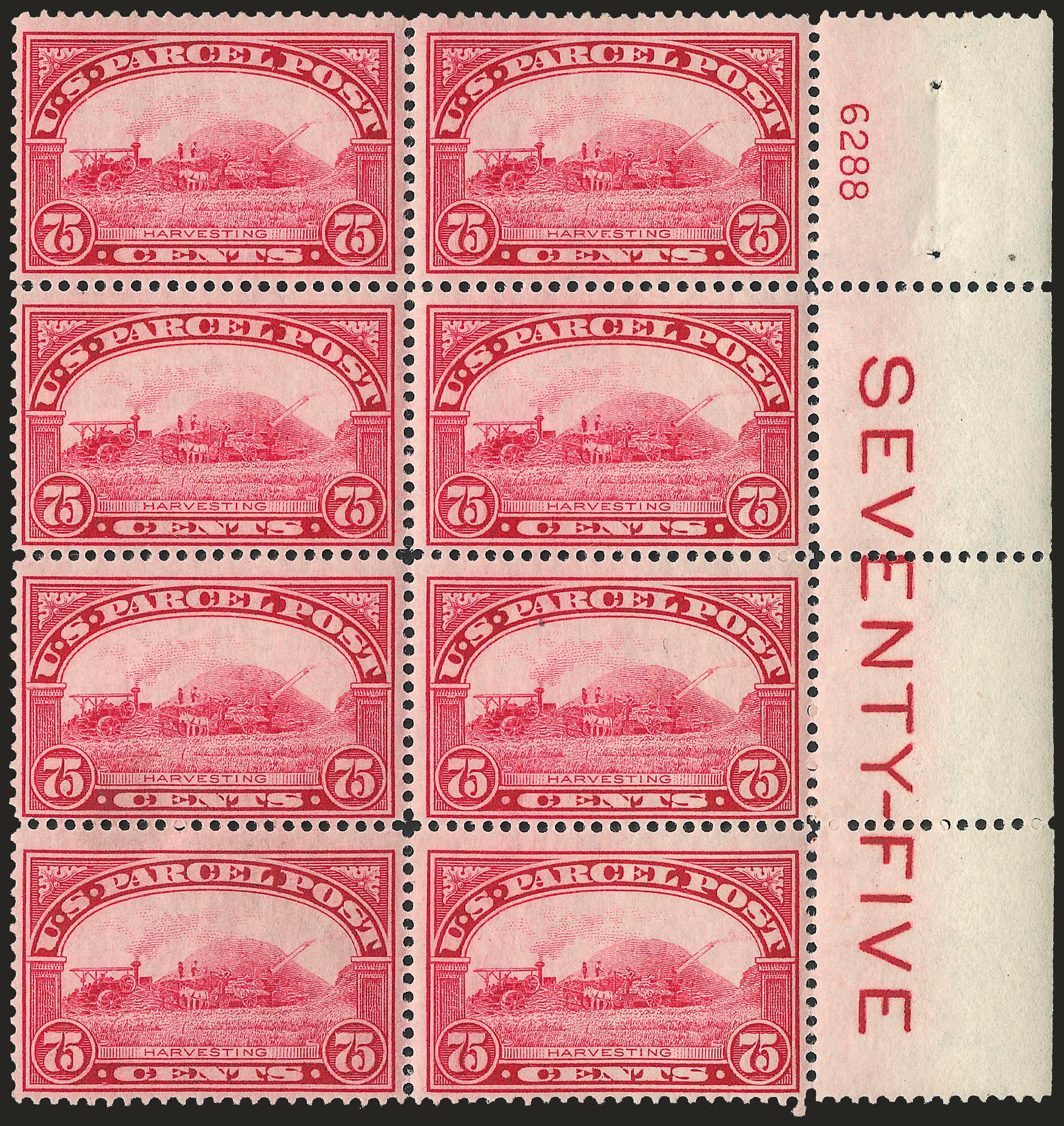 Value of US Stamps Scott Cat. #Q11 - 1913 75c Parcel Post. Robert Siegel Auction Galleries, Sep 2009, Sale 976, Lot 2360