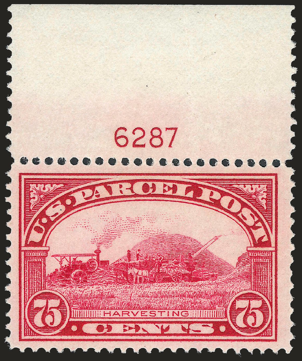 US Stamp Values Scott Cat. Q11: 1913 75c Parcel Post. Robert Siegel Auction Galleries, Jun 2010, Sale 992, Lot 2670