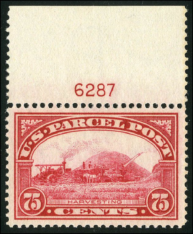 US Stamps Value Scott Catalogue # Q11 - 1913 75c Parcel Post. Matthew Bennett International, Sep 2012, Sale 346, Lot 931