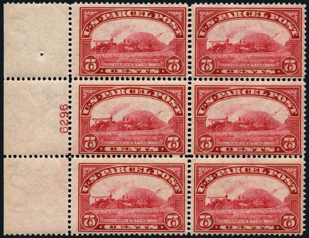 Cost of US Stamp Scott Cat. Q11: 75c 1913 Parcel Post. Harmer-Schau Auction Galleries, Jan 2014, Sale 100, Lot 701
