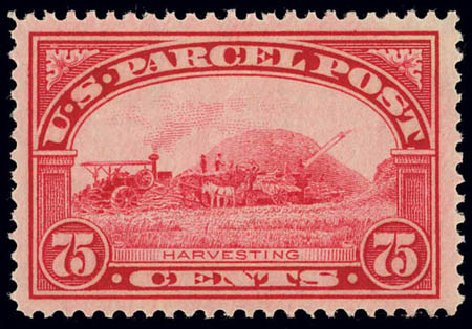 US Stamp Price Scott Cat. #Q11: 75c 1913 Parcel Post. Daniel Kelleher Auctions, Feb 2013, Sale 634, Lot 441