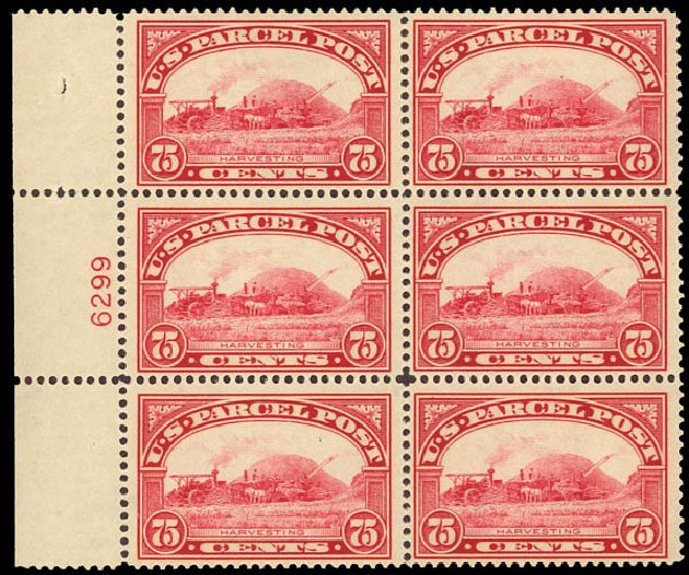 US Stamps Value Scott Catalogue # Q11 - 1913 75c Parcel Post. Daniel Kelleher Auctions, Apr 2012, Sale 629, Lot 494
