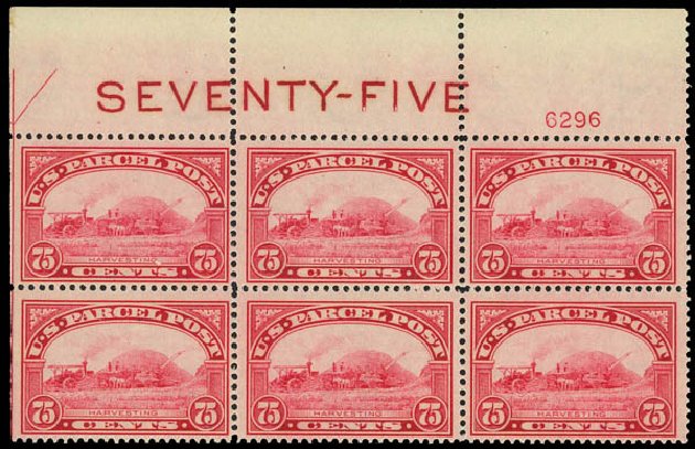 US Stamp Price Scott # Q11 - 75c 1913 Parcel Post. Daniel Kelleher Auctions, Apr 2012, Sale 629, Lot 495