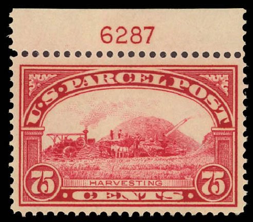 Value of US Stamp Scott Cat. # Q11: 75c 1913 Parcel Post. Daniel Kelleher Auctions, Jun 2012, Sale 630, Lot 2125