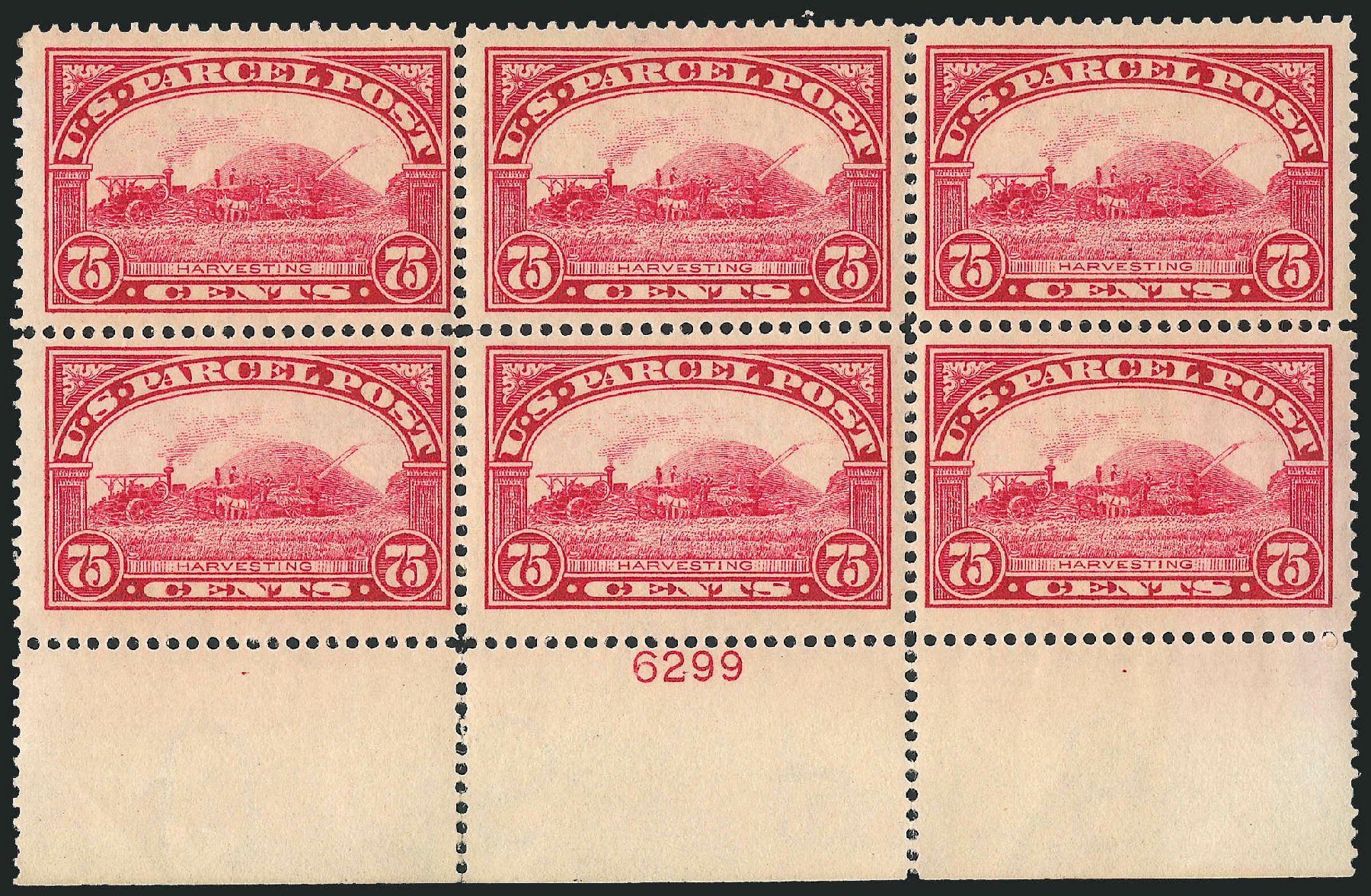 US Stamps Values Scott Catalog Q11: 1913 75c Parcel Post. Robert Siegel Auction Galleries, Apr 2009, Sale 971, Lot 2203