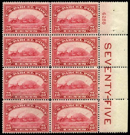 Costs of US Stamps Scott Catalogue #Q11: 75c 1913 Parcel Post. Matthew Bennett International, Feb 2012, Sale 340, Lot 616