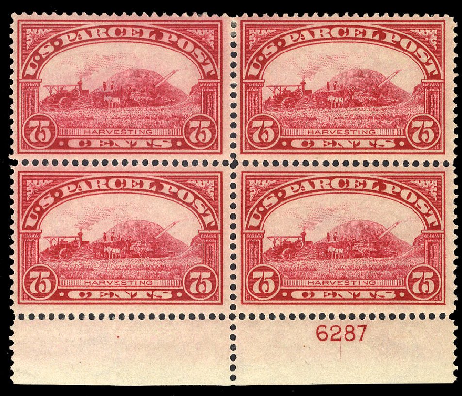 US Stamp Values Scott Cat. #Q11: 75c 1913 Parcel Post. Cherrystone Auctions, Jun 2009, Sale 200906, Lot 406