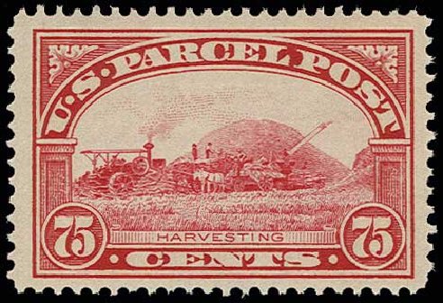 US Stamp Values Scott # Q11 - 1913 75c Parcel Post. H.R. Harmer, Jun 2013, Sale 3003, Lot 1616