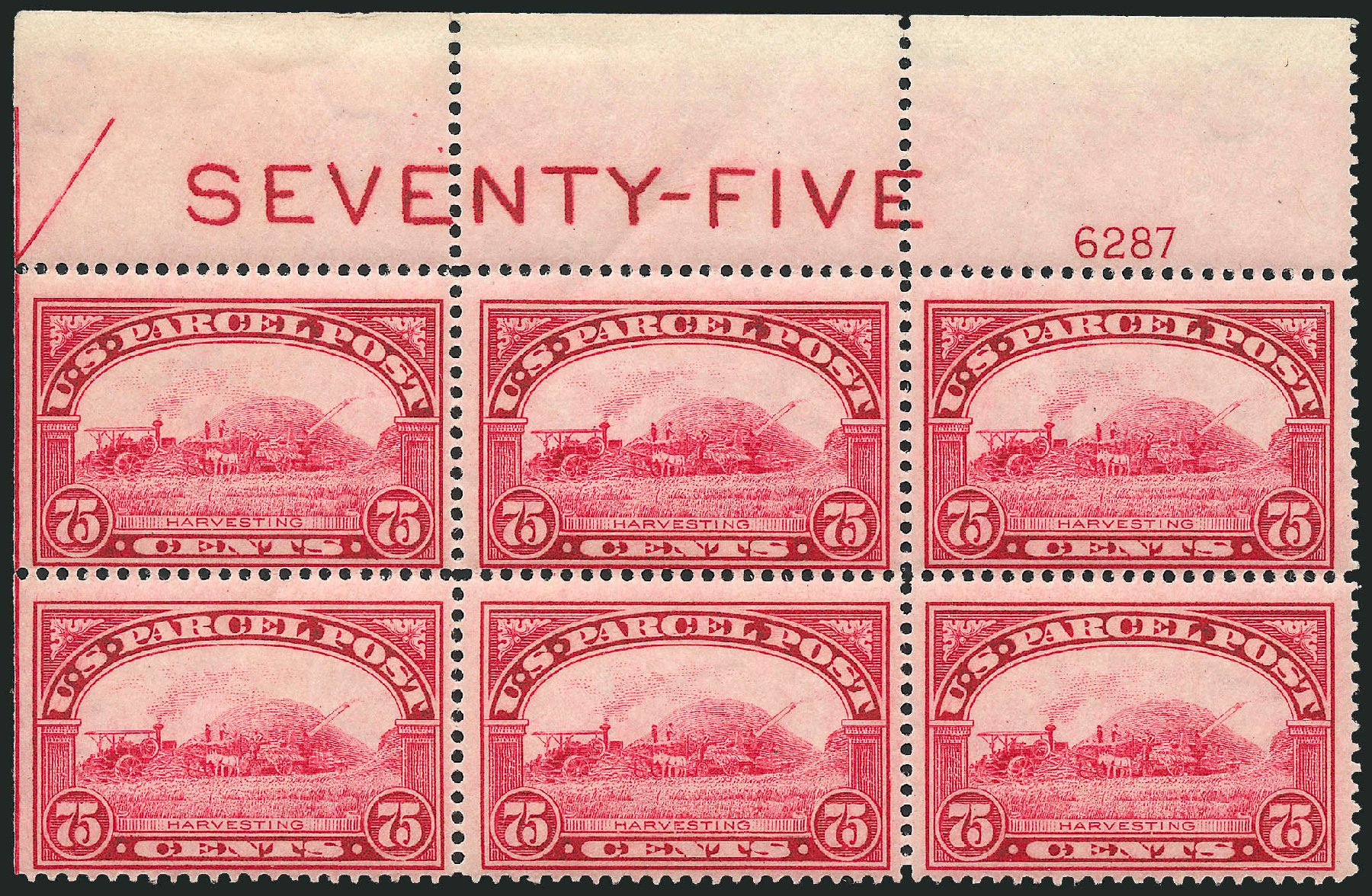 Value of US Stamp Scott Catalog Q11 - 1913 75c Parcel Post. Robert Siegel Auction Galleries, Apr 2009, Sale 971, Lot 2206