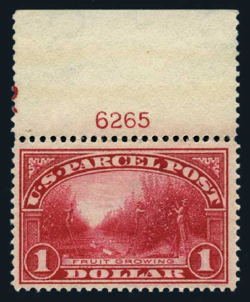 Price of US Stamp Scott Catalogue # Q12 - US$1.00 1913 Parcel Post. Harmer-Schau Auction Galleries, Aug 2014, Sale 102, Lot 2217