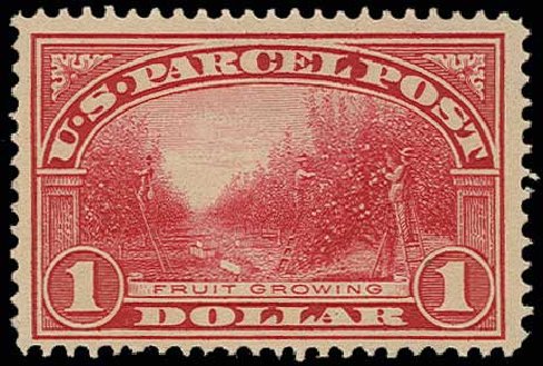 Value of US Stamp Scott Cat. Q12 - 1913 US$1.00 Parcel Post. H.R. Harmer, Jun 2013, Sale 3003, Lot 1617