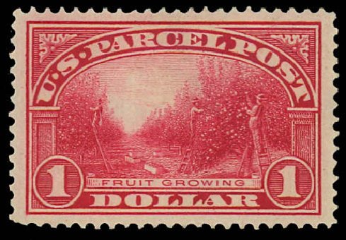 US Stamp Price Scott Catalog #Q12: 1913 US$1.00 Parcel Post. Daniel Kelleher Auctions, Jun 2012, Sale 630, Lot 2128