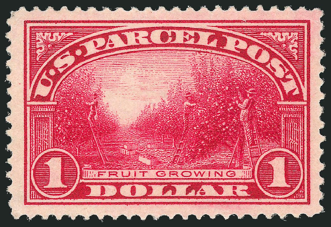 US Stamp Values Scott Q12 - US$1.00 1913 Parcel Post. Robert Siegel Auction Galleries, Dec 2011, Sale 1017, Lot 1008
