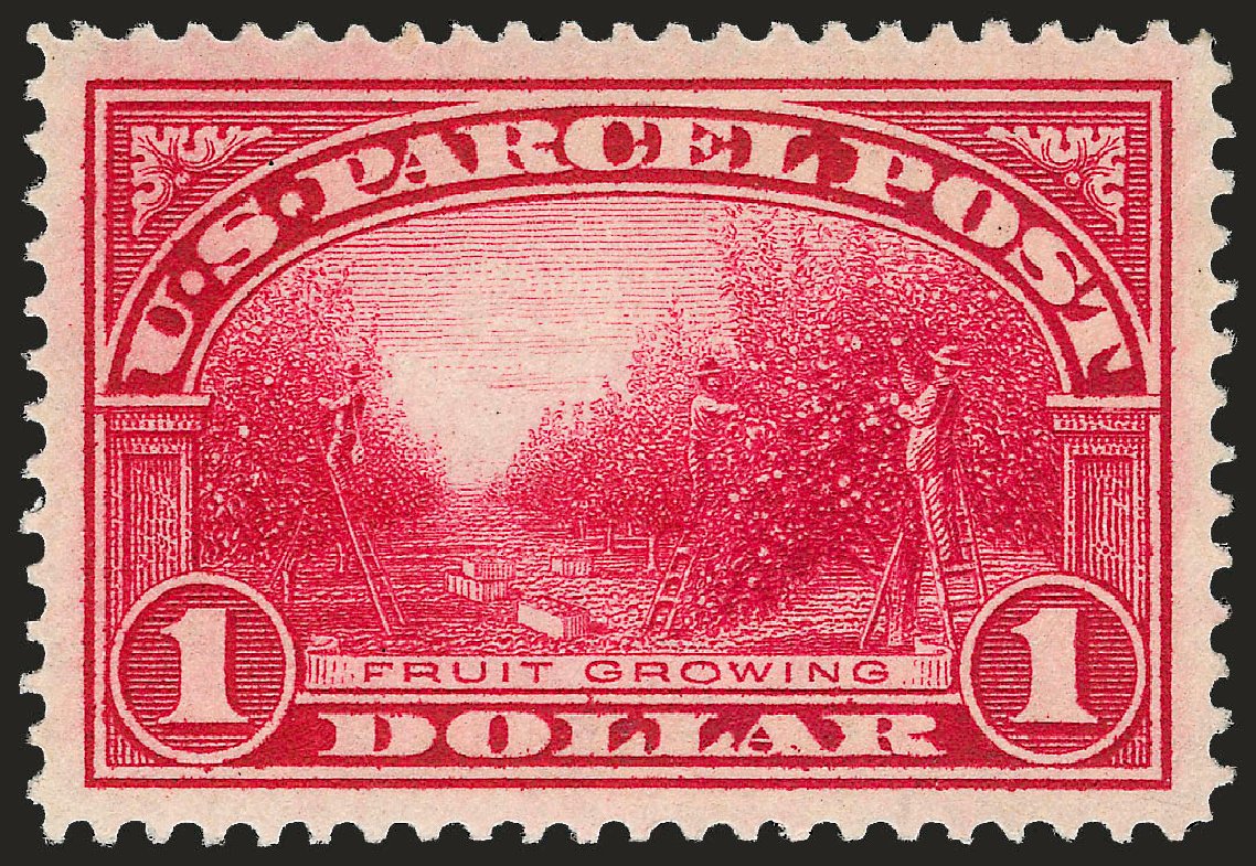 Cost of US Stamp Scott Catalogue #Q12: 1913 US$1.00 Parcel Post. Robert Siegel Auction Galleries, Sep 2009, Sale 968B, Lot 878