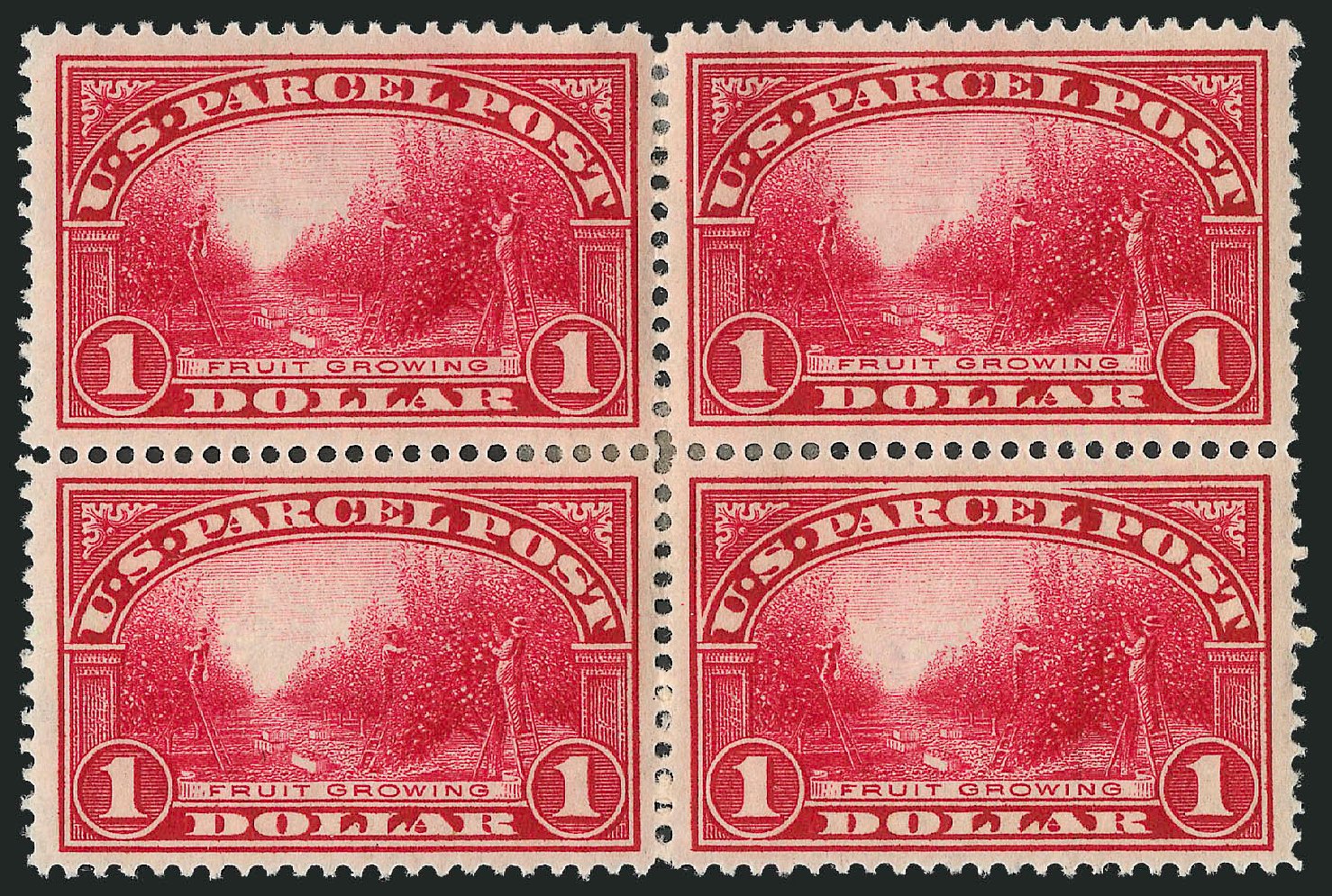 Value of US Stamps Scott Catalog #Q12: 1913 US$1.00 Parcel Post. Robert Siegel Auction Galleries, Mar 2012, Sale 1021, Lot 539