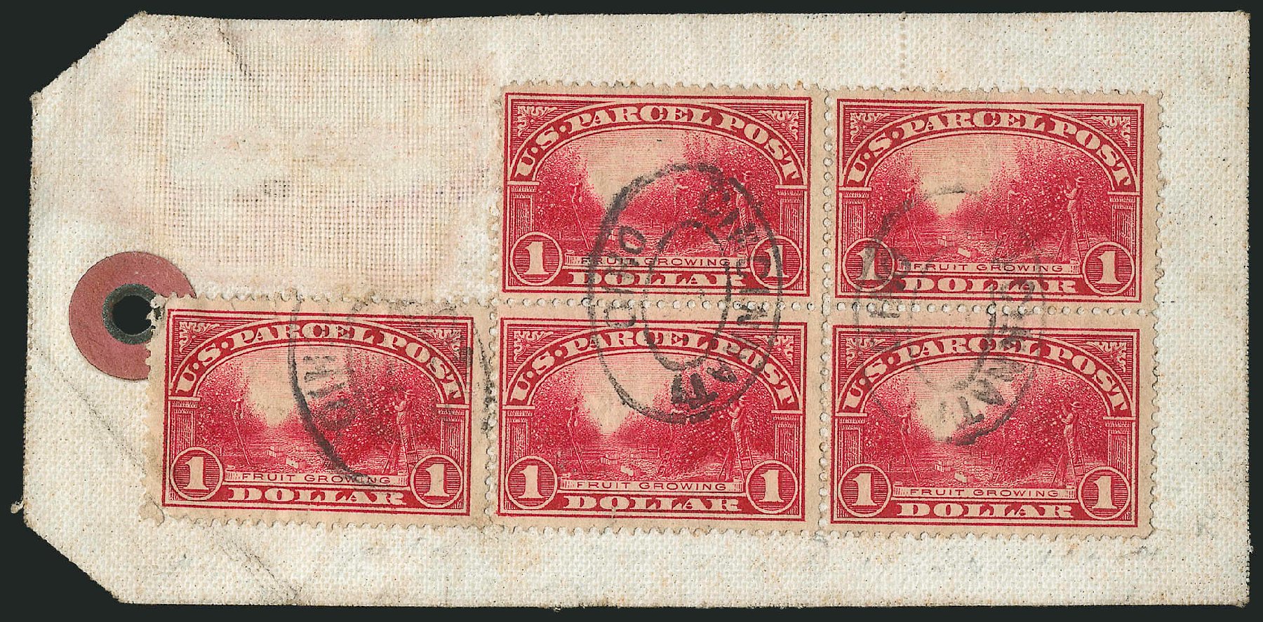 US Stamp Value Scott Catalogue Q12 - 1913 US$1.00 Parcel Post. Robert Siegel Auction Galleries, Mar 2015, Sale 1094, Lot 299