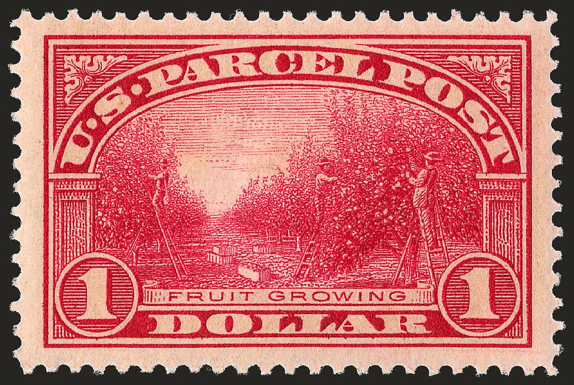 Prices of US Stamps Scott Catalogue Q12: 1913 US$1.00 Parcel Post. Robert Siegel Auction Galleries, Dec 2008, Sale 967, Lot 5189