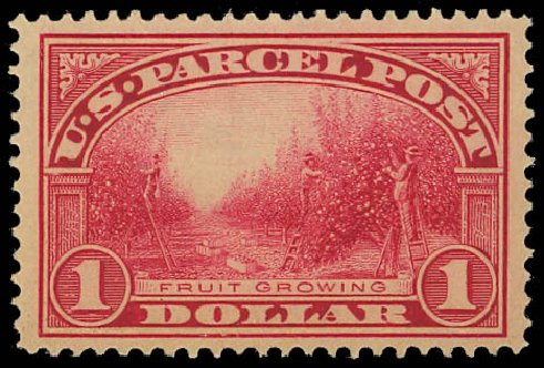 Costs of US Stamp Scott Cat. Q12 - 1913 US$1.00 Parcel Post. Daniel Kelleher Auctions, Jul 2011, Sale 625, Lot 1200