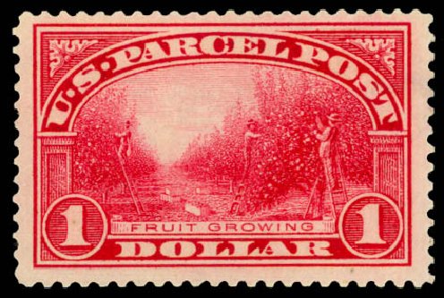Costs of US Stamps Scott Catalog # Q12: US$1.00 1913 Parcel Post. Daniel Kelleher Auctions, Jan 2015, Sale 663, Lot 2190
