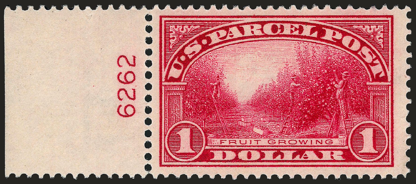 Value of US Stamps Scott Catalog #Q12: US$1.00 1913 Parcel Post. Robert Siegel Auction Galleries, Sep 2008, Sale 962, Lot 3050