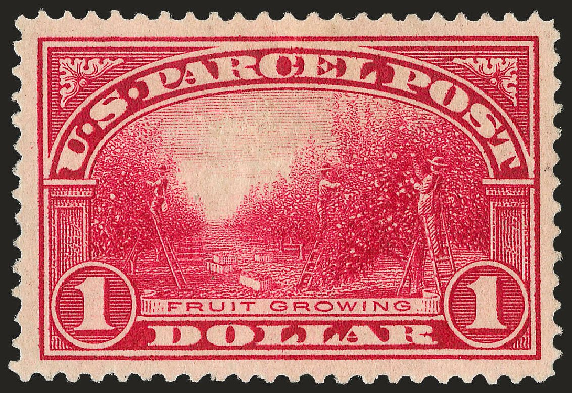 Cost of US Stamps Scott Catalog #Q12: US$1.00 1913 Parcel Post. Robert Siegel Auction Galleries, Dec 2008, Sale 967, Lot 5191